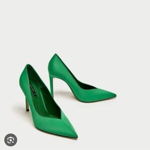 Zara heels green